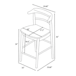 Kaysville Curved Back Wood Counter Height Barstool - Threshold™ Designed With Studio McGee 15 Kaysville Curved Back Wood Counter Height Barstool - Threshold™ Designed With Studio McGee -Fradel & Spies GUEST fd10f3f7 c840 492c 99c3 22fe1ea36f2d